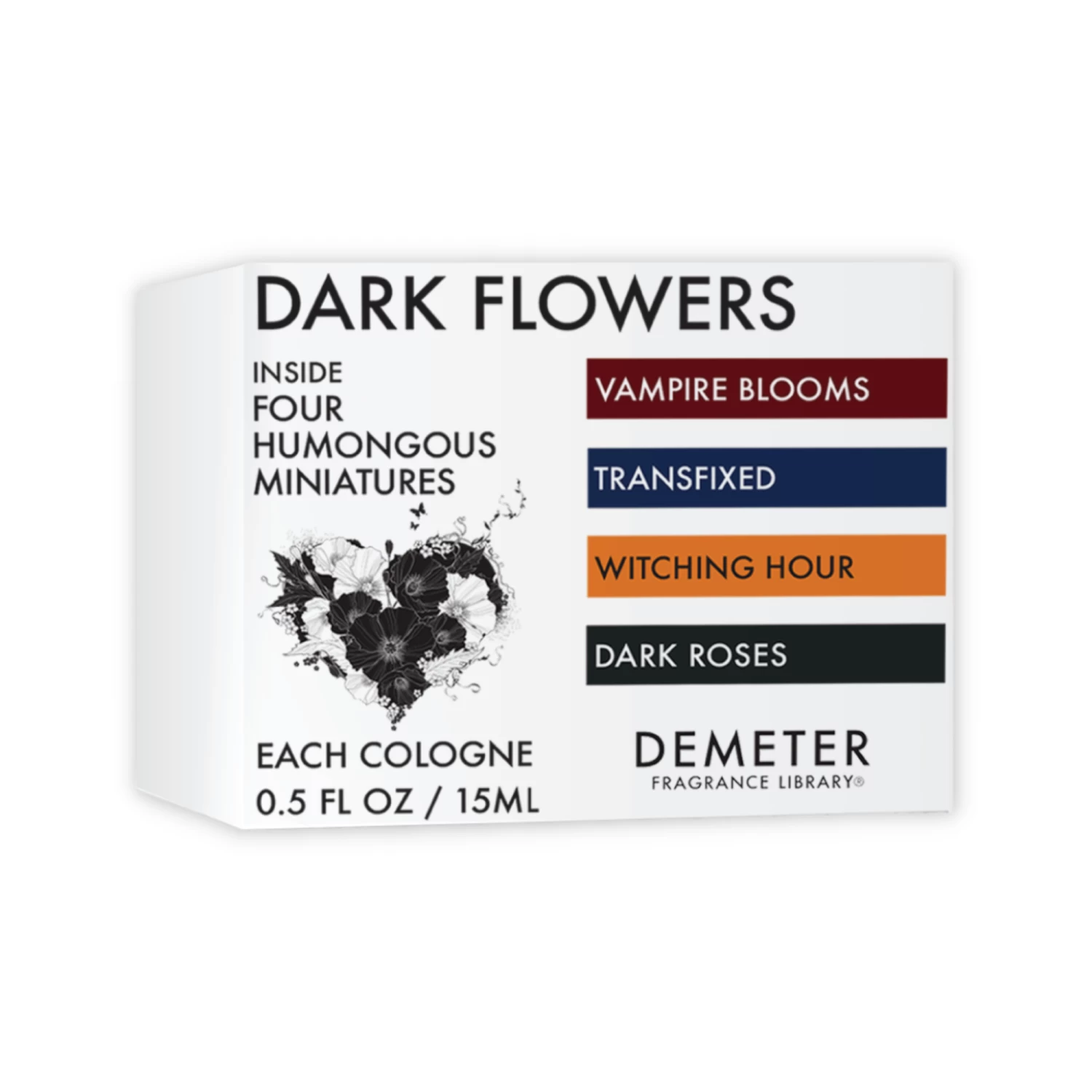 Demeter Dark Flowers Gift Set EDC 4 X 15ml - Lore Perfumery 4 Demeter Dark Flowers Gift Set EDC 4 X 15ml - Lore Perfumery - Image 2